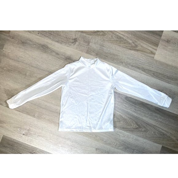 White Satin Long Sleeve Top (Size 4-6) - Picture 2 of 5